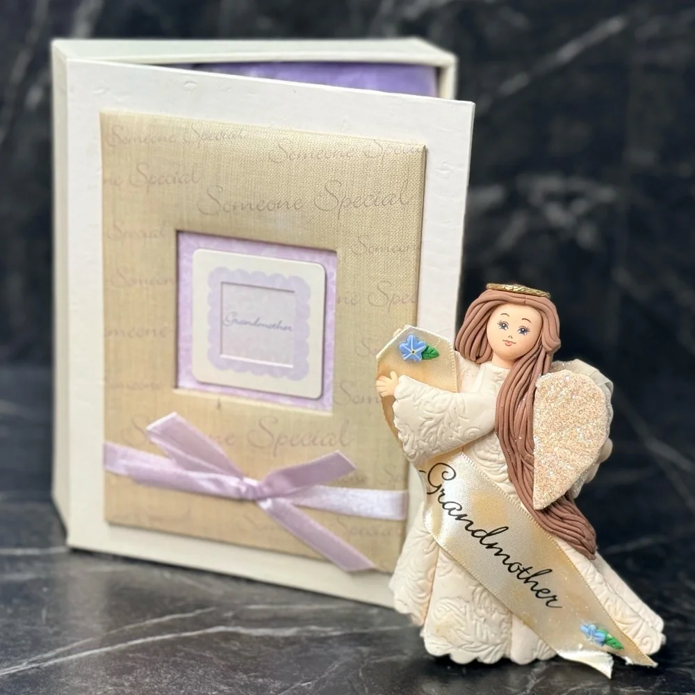 PAVILION GIFT COMPANY 2004 “Grandmother” Box with Angel Ornament